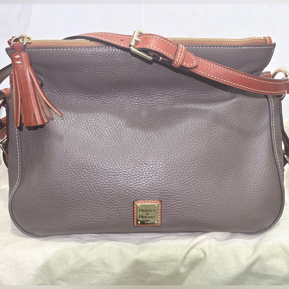 Dooney & Bourke Florentine Boho Pebbled Leather (Elephant color)